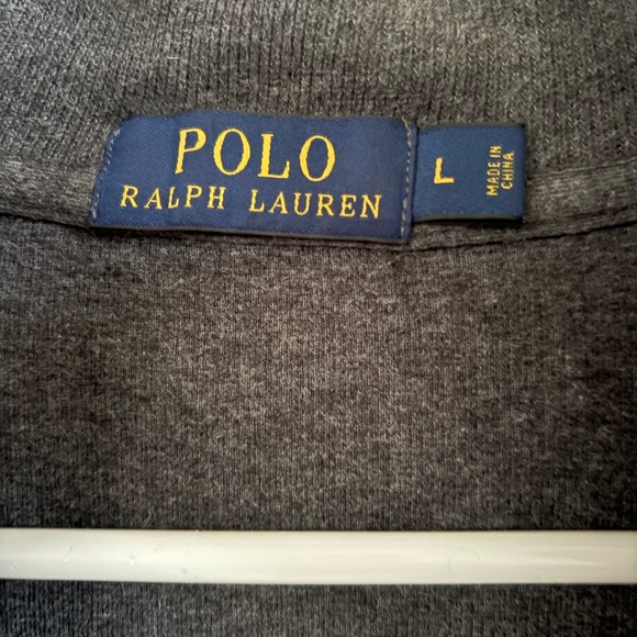 Polo Ralph Lauren gray with Red Horse Logo 3/4 Zip Pullover size L - Picture 5 of 5